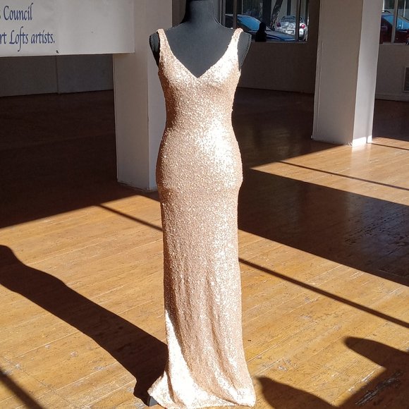 SORELLA VITA Dresses & Skirts - Light gold Full length sequin gown